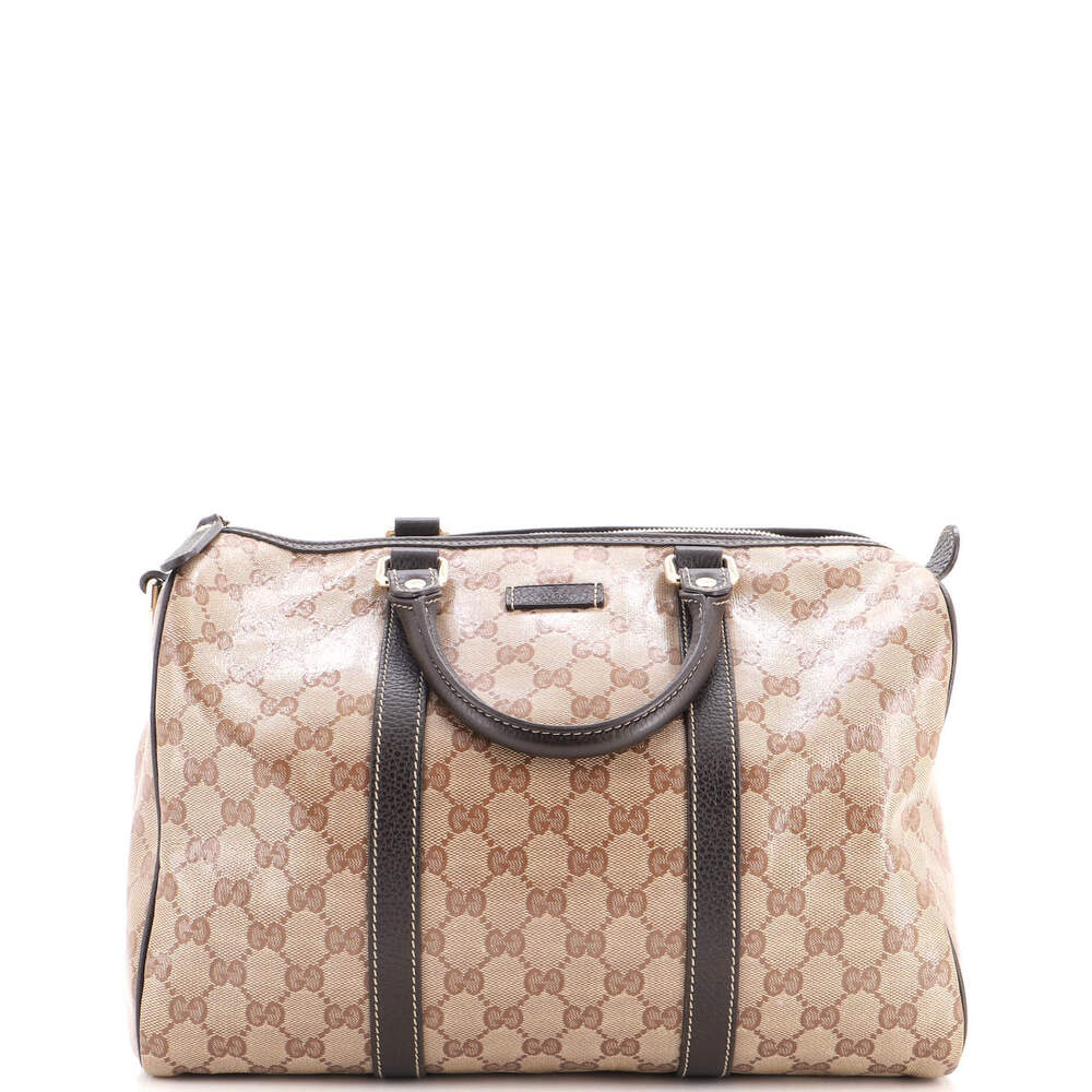 Gucci Large Joy Boston Bag GG Coated Canvas